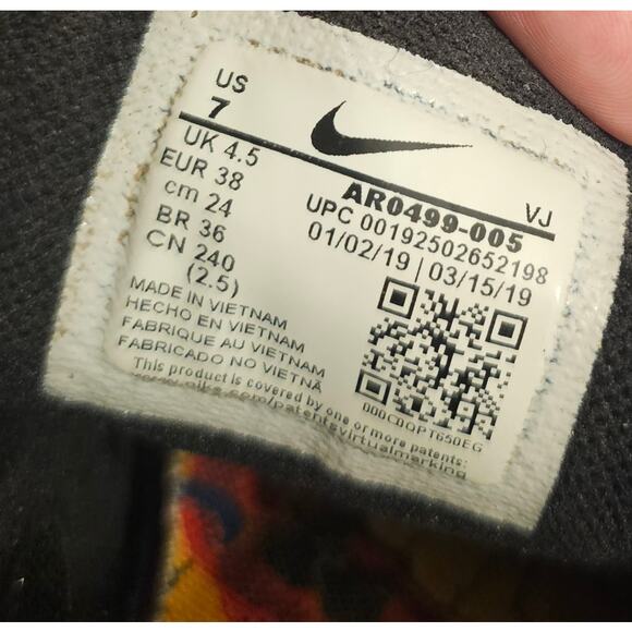 Nike Air Max 270 SE Floral Running Sneaker Shoes Black Yellow Orange Women’s 7 - Picture 8 of 15